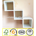 wall mounted cube/ triangle modern curved wall shelf